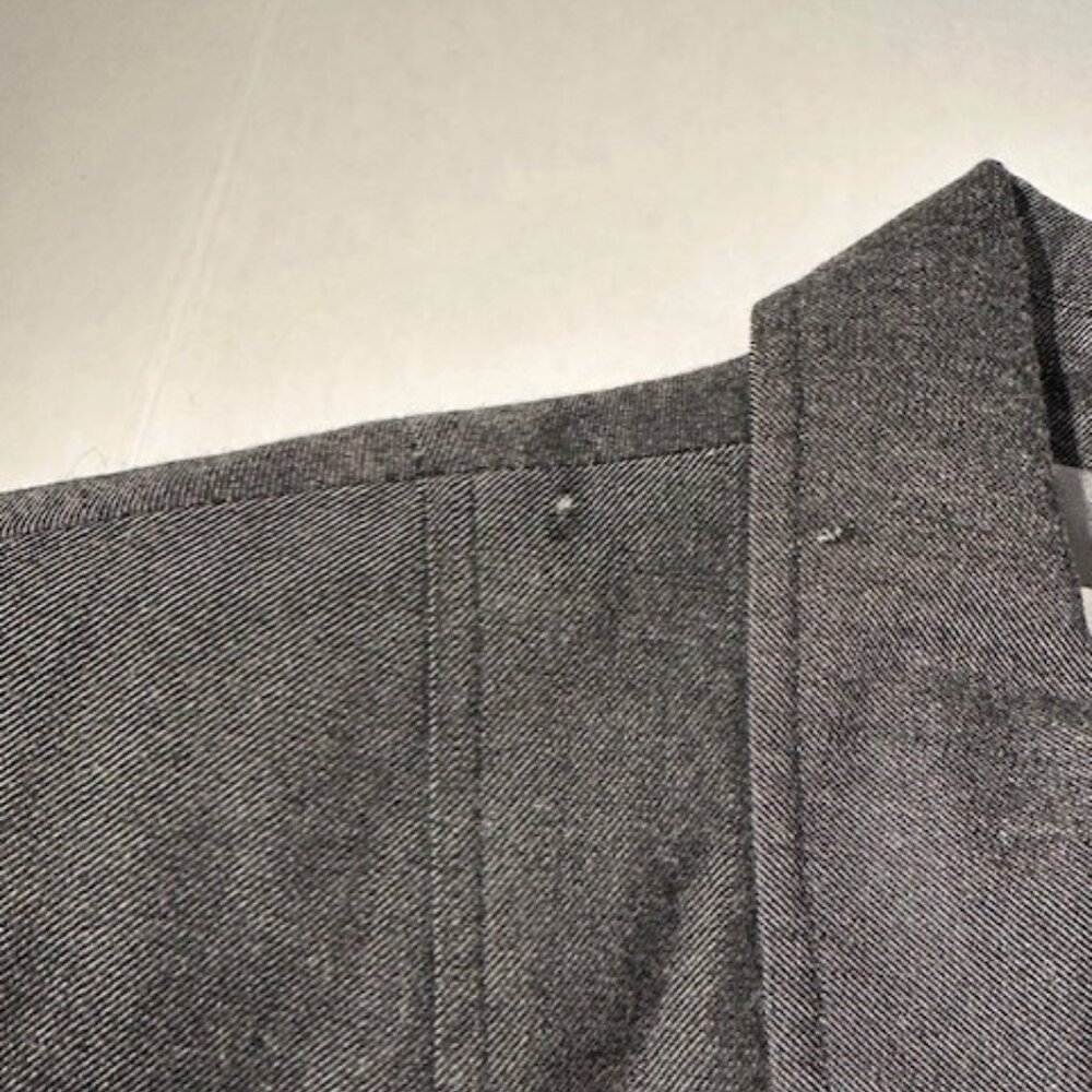 Kasper ASL Black Denim Tailored Blazer Women’s Size 12 Structured Career Jacket - Picture 4 of 11